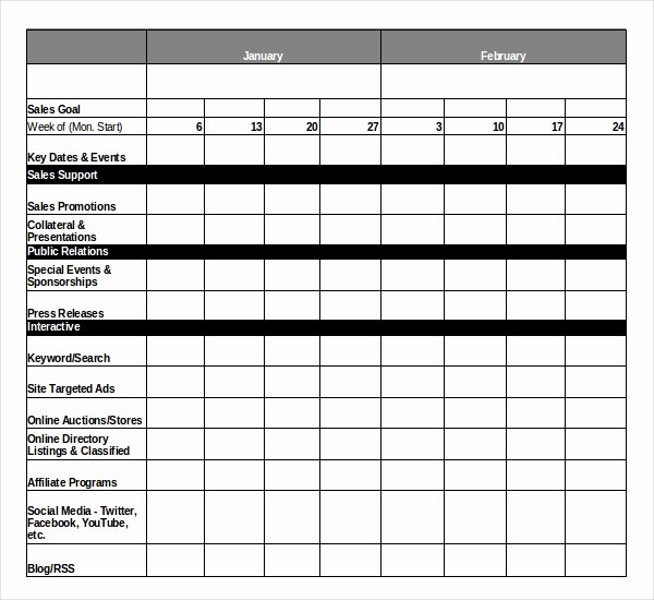 Marketing Calendar Template 2017 Elegant Marketing Calendar Template 3 Free Excel Documents