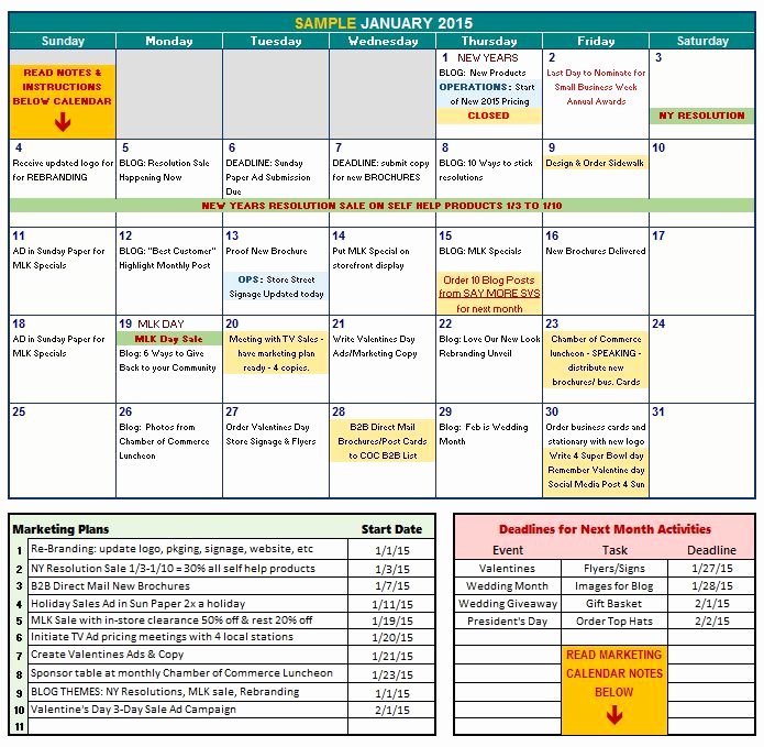 Marketing Calendar Template Excel Best Of Free 2015 Marketing Calendar Template