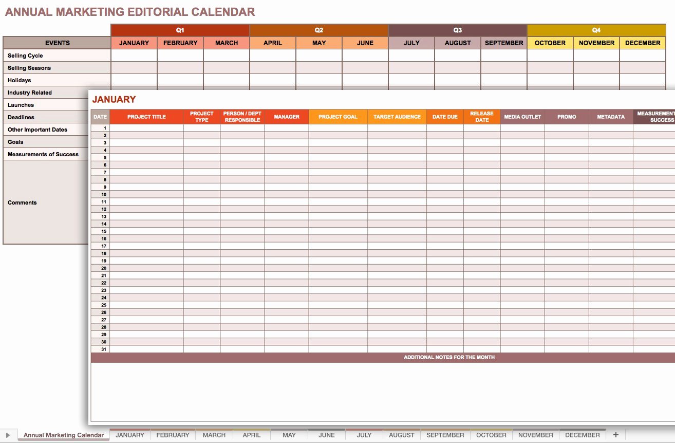Marketing Calendar Template Excel Fresh 9 Free Marketing Calendar Templates for Excel Smartsheet
