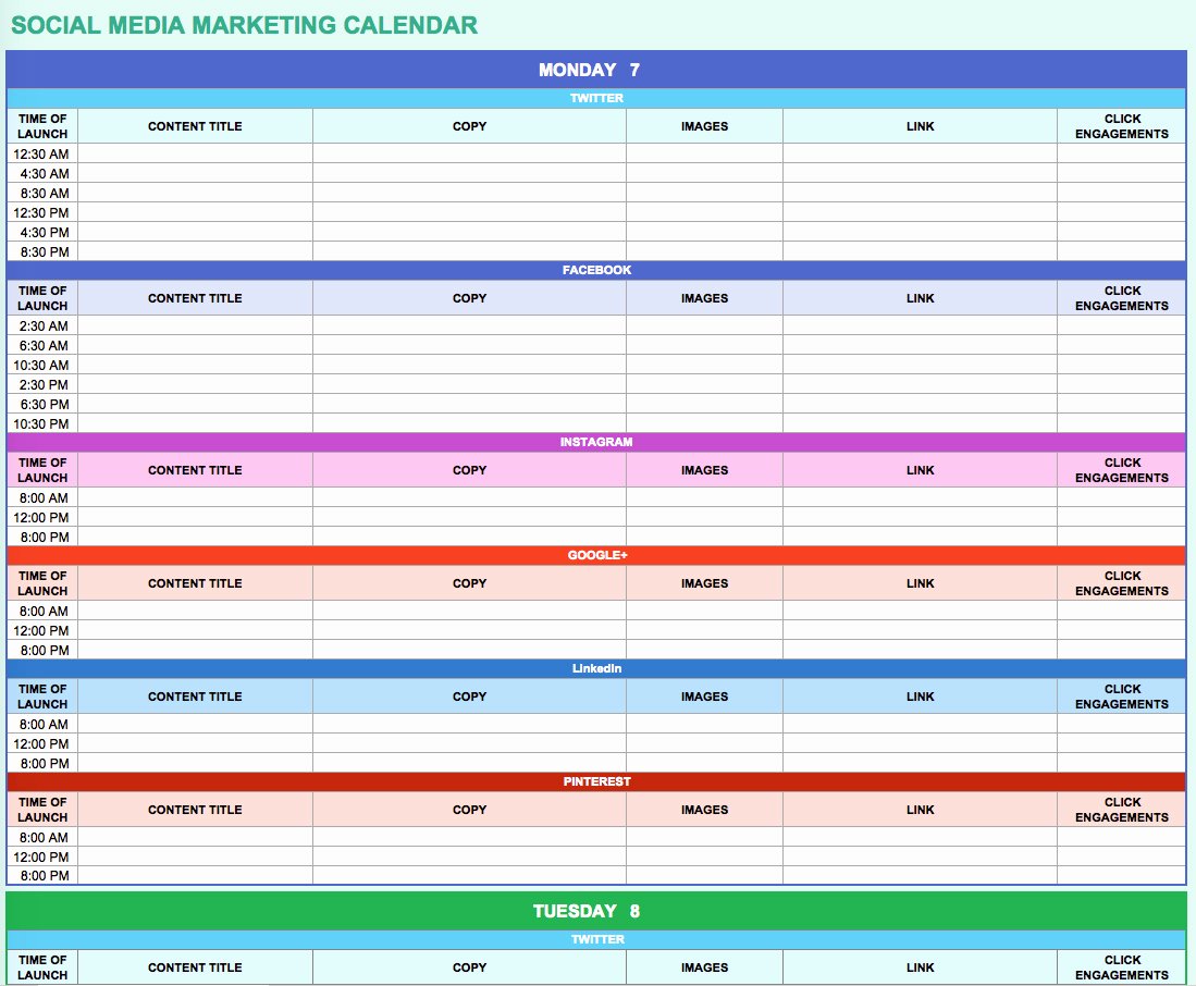 Marketing Calendar Template Excel New 9 Free Marketing Calendar Templates for Excel Smartsheet