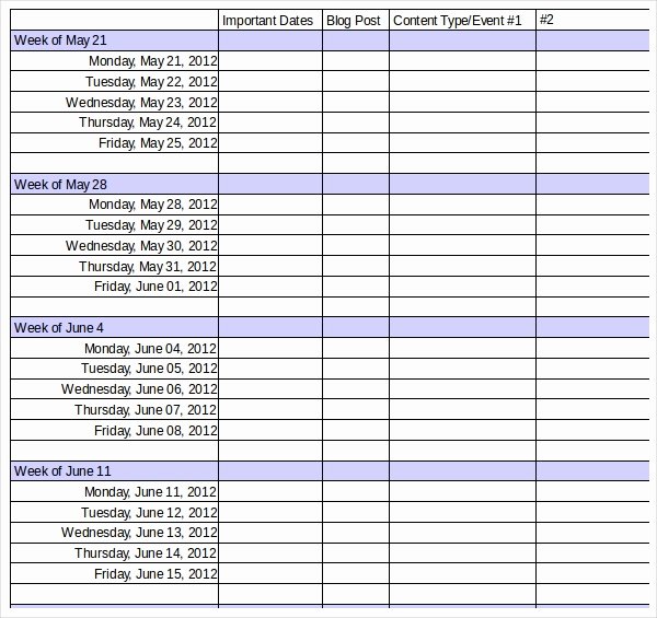 Marketing Content Calendar Template Best Of Marketing Calendar Template 3 Free Excel Documents