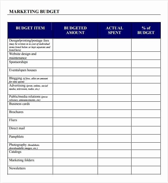 Marketing Plan Template Excel Luxury 10 Marketing Plan Bud Templates Excel Templates