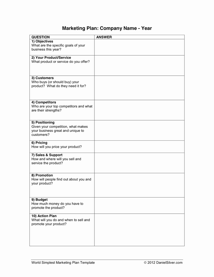 Marketing Plan Template Pdf New Marketing Plan Template In Word and Pdf formats