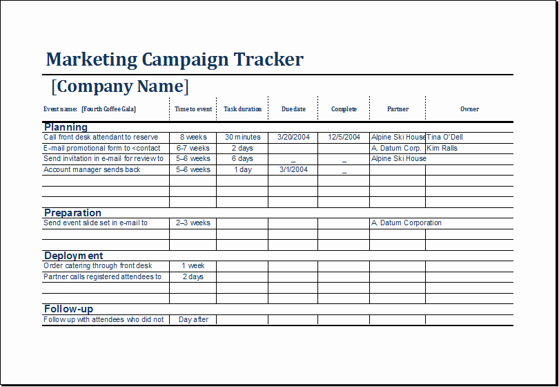 Marketing Report Template Word Fresh Marketing Campaign Tracker Template Ms Excel