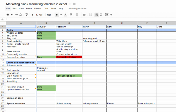 Marketing Timeline Template Excel Unique Marketing Plan Template Excel