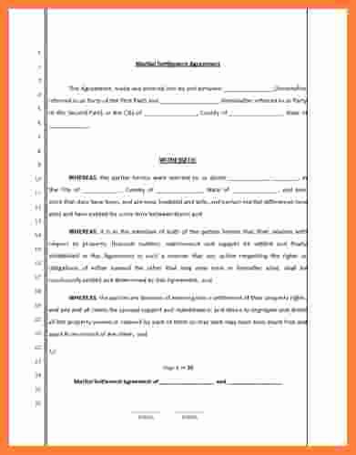 Marriage Settlement Agreement Template Lovely 8 Marital Settlement Agreement California
