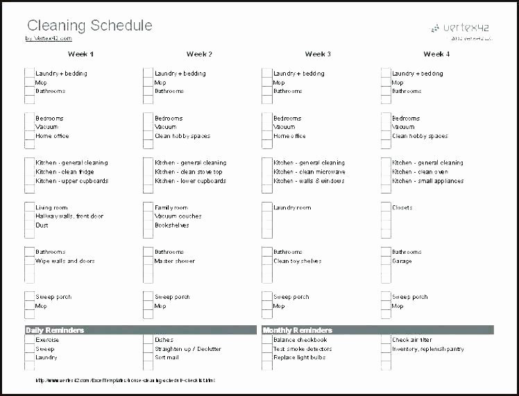 Master Cleaning Schedule Template Luxury Template Master Sanitation Schedule Examples Cleaning