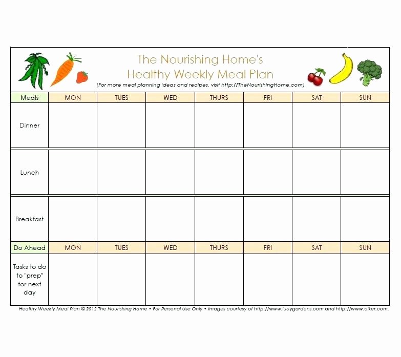 Meal Plan Calendar Template Elegant Editable Weekly Planner Template – Haydenmedia