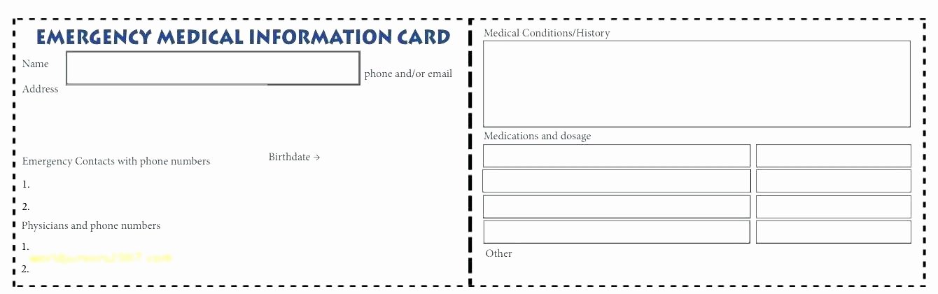 Medical Alert Card Template Beautiful Wallet Id Card Template Medical Alert Cards Templates Size