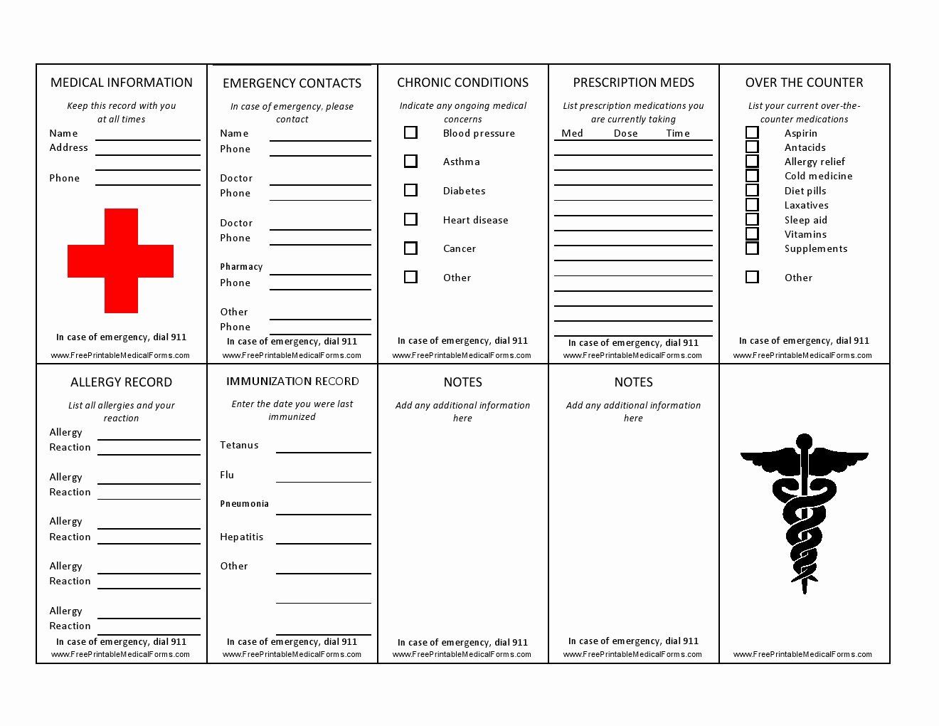 Medical Alert Card Template Unique Free Wallet Sized Medical Information Card