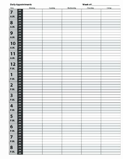Medical Appointment Scheduling Template New Free Appointment Calendar Template Inspirational