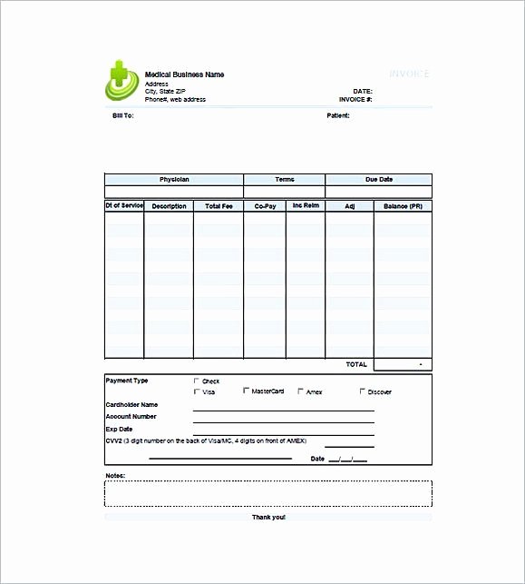 Medical Bill Statement Template Lovely Medical Billing Invoice Templates Free Medical Invoice