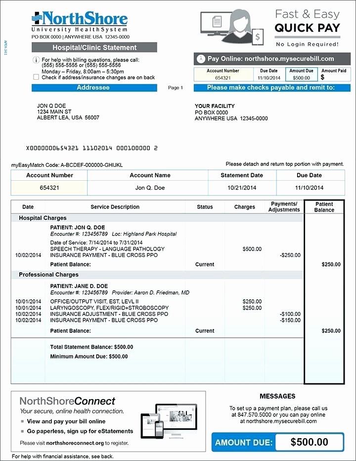 Medical Bill Statement Template Unique Medical Fice Payment Plan Template Sample Billing