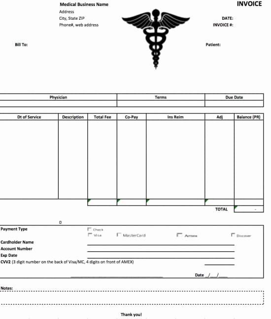Medical Bill Template Pdf Fresh Free Medical Invoice Template Excel Pdf