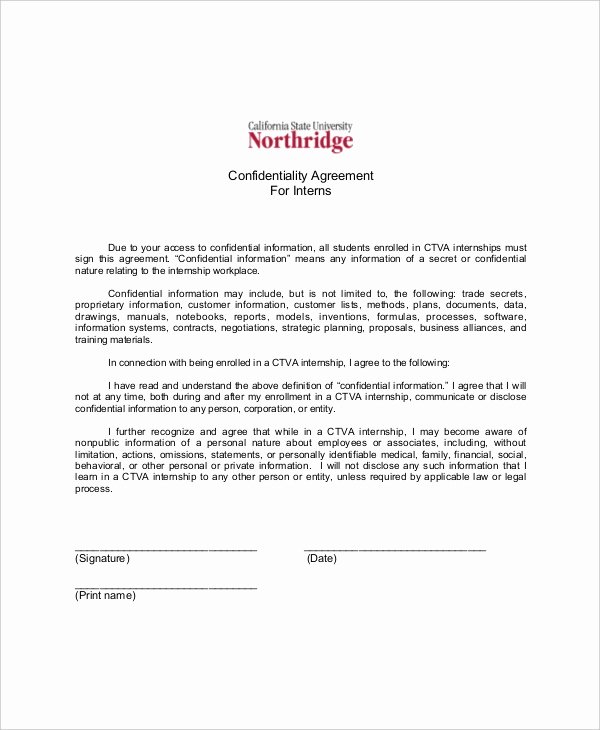Medical Confidentiality Agreement Template Fresh 10 Medical Confidentiality Agreement Templates – Free