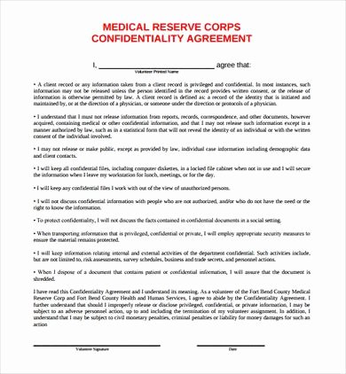 Medical Confidentiality Agreement Template Fresh 8 Medical Confidentiality Agreements