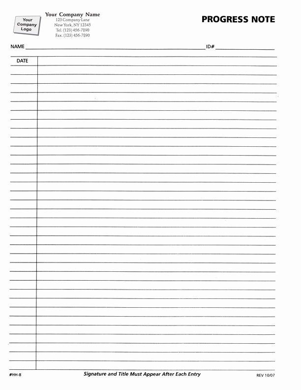 Medical Progress Notes Template Fresh 9 Best Of Printable Nurses Notes Template Blank