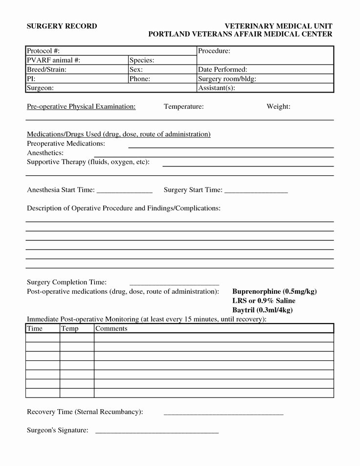 Medical Record form Template Awesome Animal Health Record forms My Work Pinterest