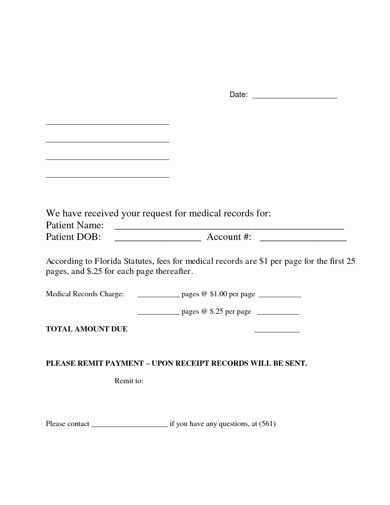 Medical Record form Template Elegant Medical Record Request Template Ten Important Facts that