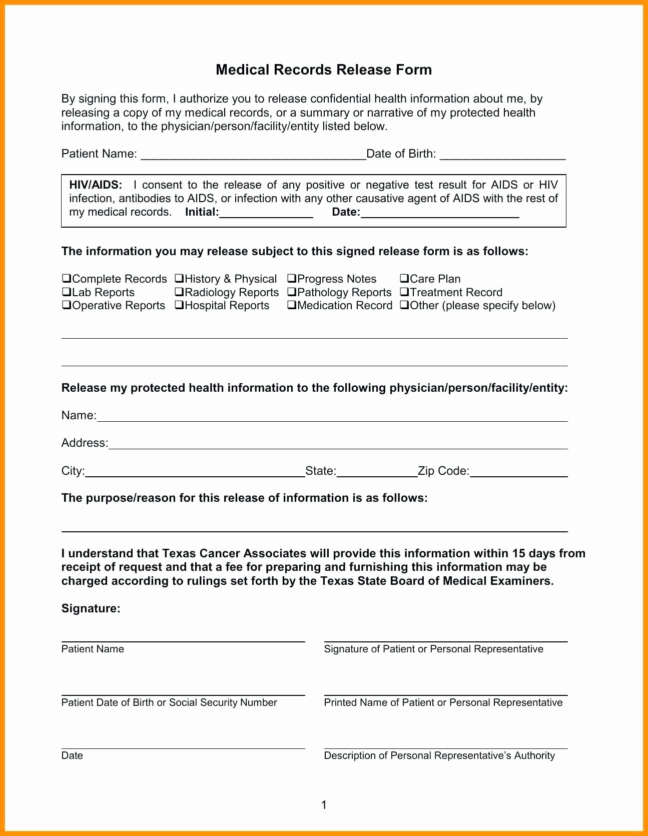 Medical Record forms Template New Personal Medical Record Template
