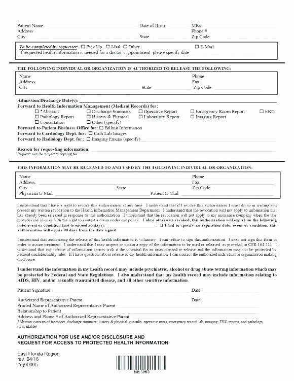 Medical Record forms Template Unique 95 Medical Records Request form Generic Medical Release