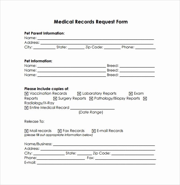 Medical Records form Template Lovely Medical Records Request Template Invitation Template