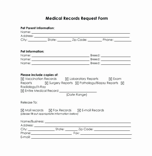Medical Records Request form Template Inspirational Customer Request form Template – Flybymedia