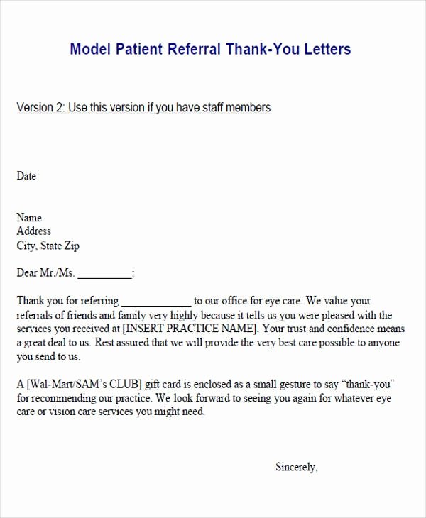 Medical Referral Letter Template New Patient Referral Letter