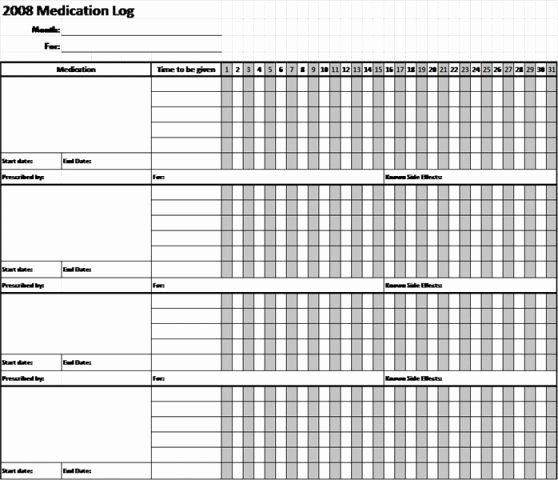 Medication Schedule Template Excel Fresh Home Medication Chart Template Template Medication
