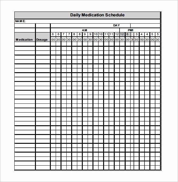Medication Schedule Template Excel Fresh Medication Schedule Template 14 Free Word Excel Pdf