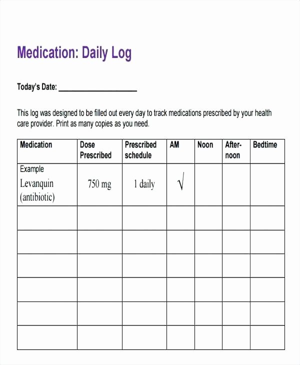 Medication Schedule Template Excel Inspirational Medication Schedule Template 8 Free Word Excel format