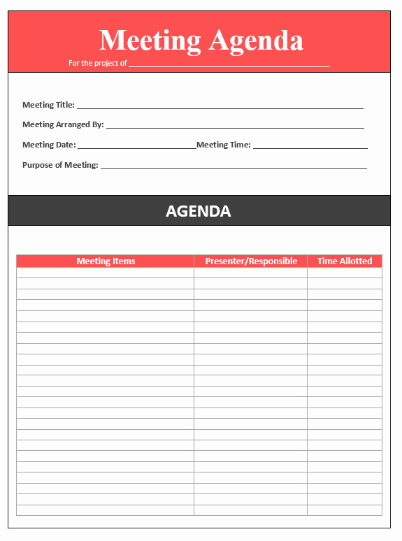 Meeting Agenda Template Word Free Beautiful Free Meeting Agenda Templates Agenda formats In Word Excel