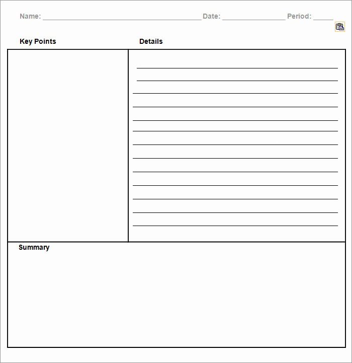 Meeting Note Template Word Inspirational Cornell Notes Template 51 Free Word Pdf format