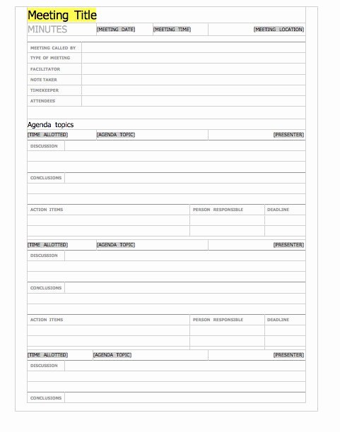 Meeting Note Template Word Lovely 20 Handy Meeting Minutes &amp; Meeting Notes Templates