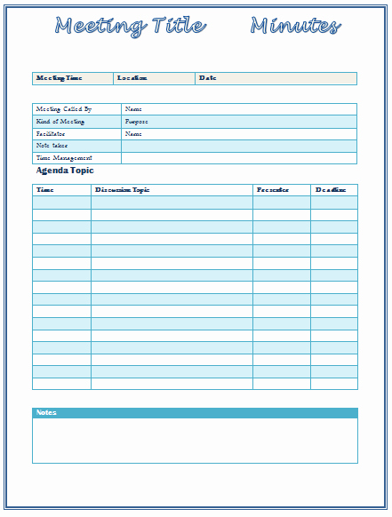Meeting Note Template Word Lovely Meeting Minutes Template