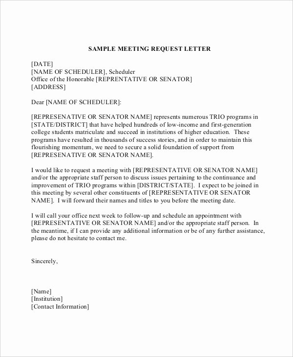Meeting Request Email Template Awesome formal Letter Sample Template 70 Free Word Pdf
