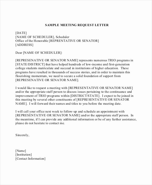 Meeting Request Email Template Fresh 44 Appointment Letter Template Examples