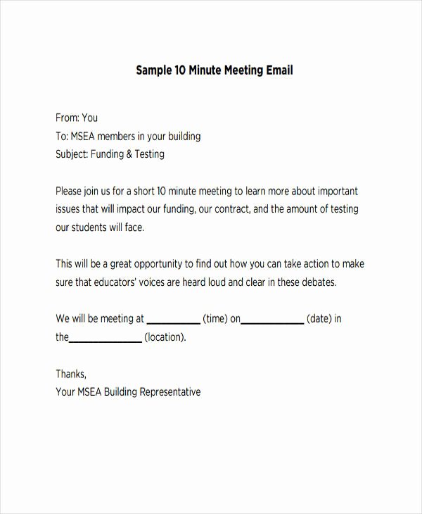 Meeting Request Email Template New 7 Meeting Email Examples Pdf