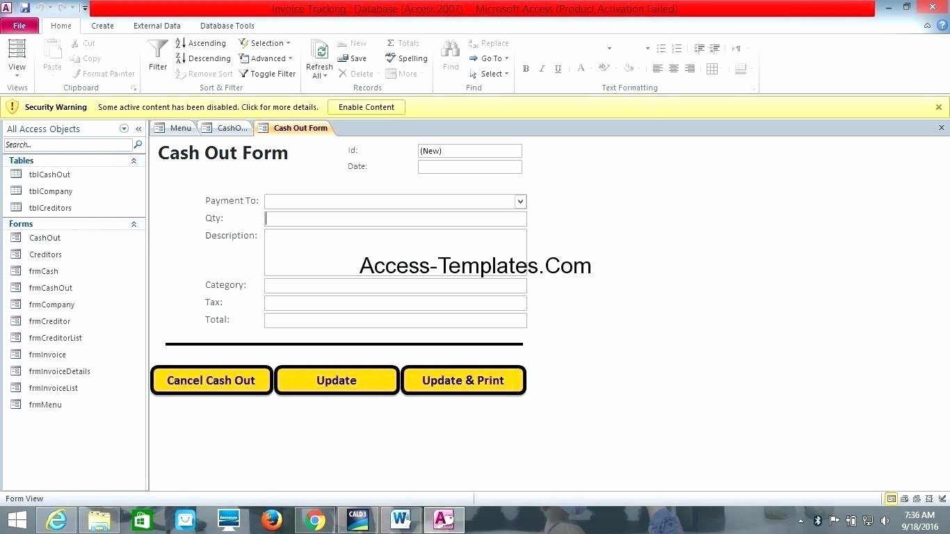 Microsoft Access 2007 Template Best Of Template Microsoft Access form Template