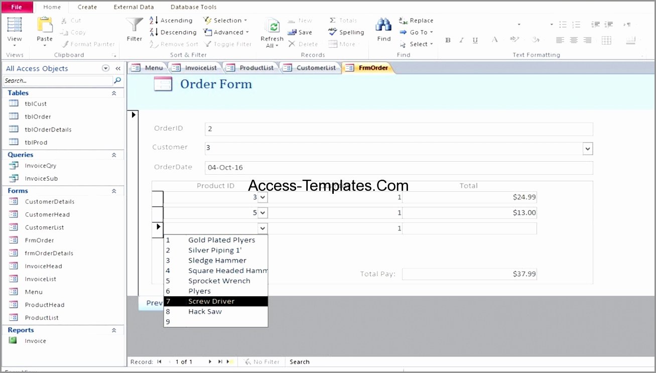 Microsoft Access Crm Template Free Luxury 5 Microsoft Access Invoice Database Template Eiyrw