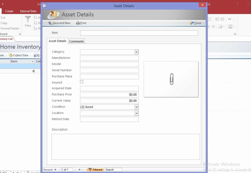 Microsoft Access Inventory Template Lovely Home Inventory Database Template Access – Access Tracker
