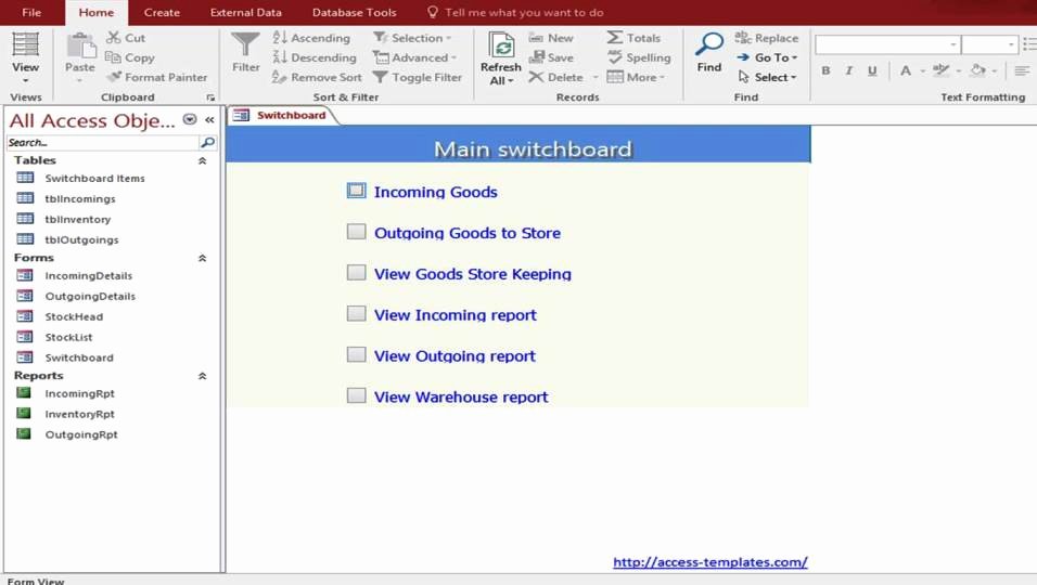 Microsoft Access Inventory Template Unique Access Inventory Management Control Templates for