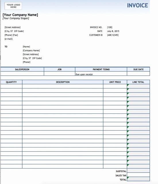 Microsoft Access Invoice Template Best Of Free Service Invoice Template Excel Pdf