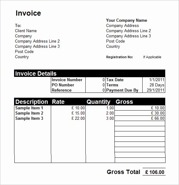 Microsoft Access Invoice Template Inspirational 60 Microsoft Invoice Templates Pdf Doc Excel