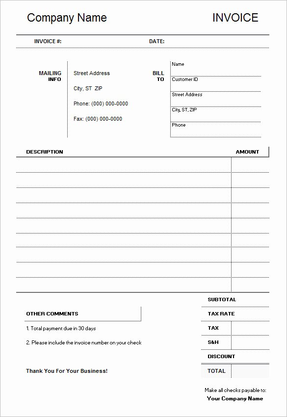Microsoft Access Invoice Template Lovely 60 Microsoft Invoice Templates Pdf Doc Excel
