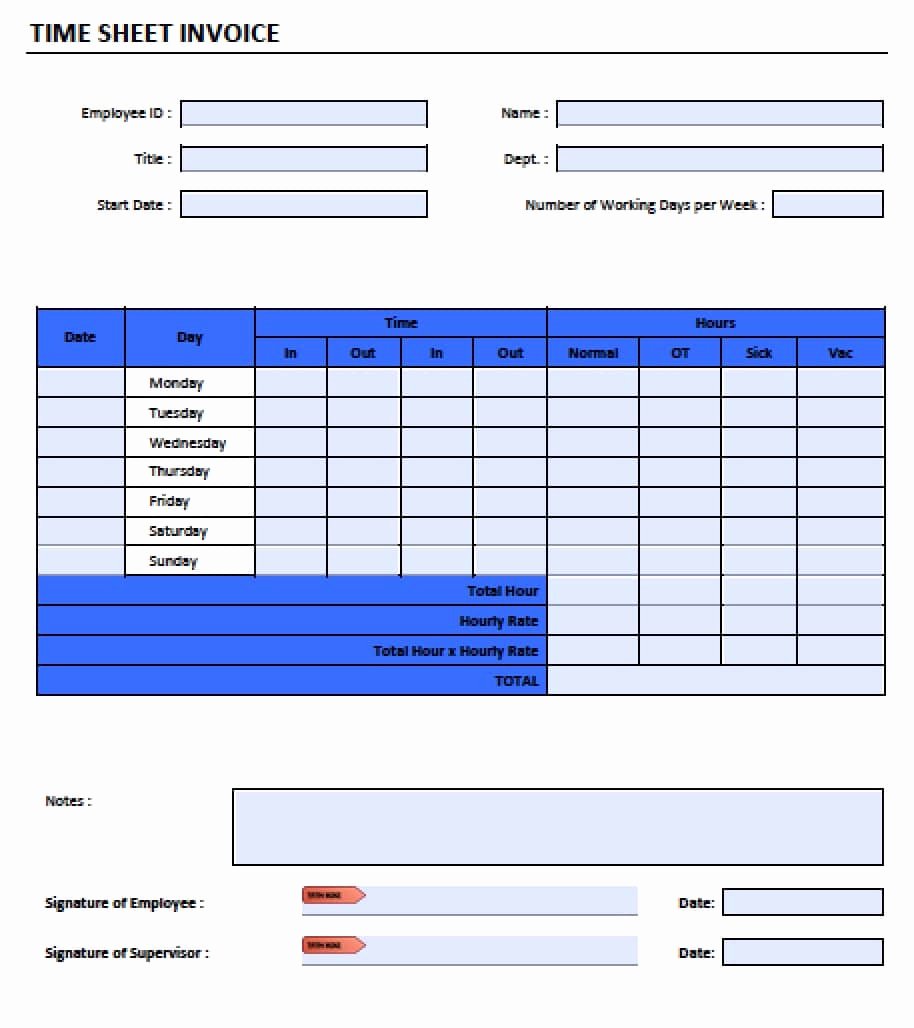 Microsoft Access Timesheet Template New Free Timesheet Invoice Template Excel Pdf