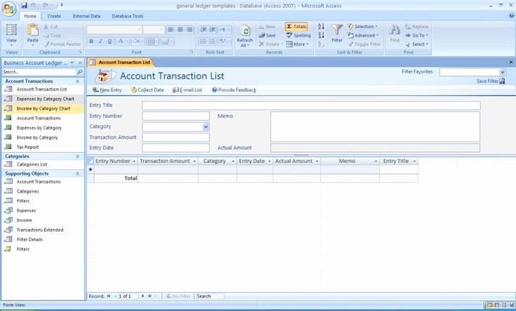 Microsoft Office Access Template Best Of General Ledger Accounting Access Database Template