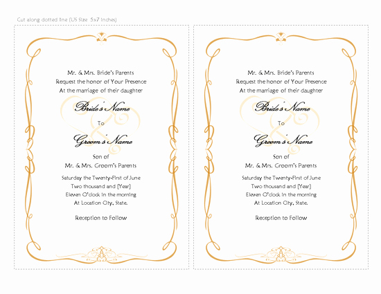 Microsoft Office Wedding Invitation Template Elegant Invitation Templates Archives Microsoft Word Templates