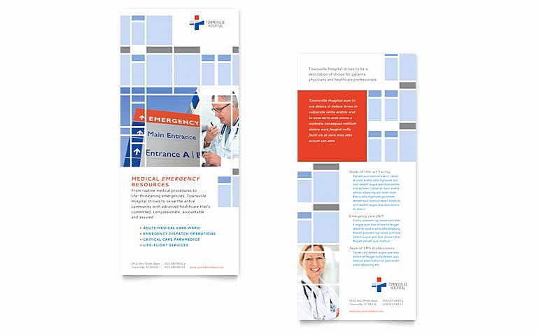 Microsoft Publisher Postcard Template Fresh Hospital Rack Card Template Word &amp; Publisher