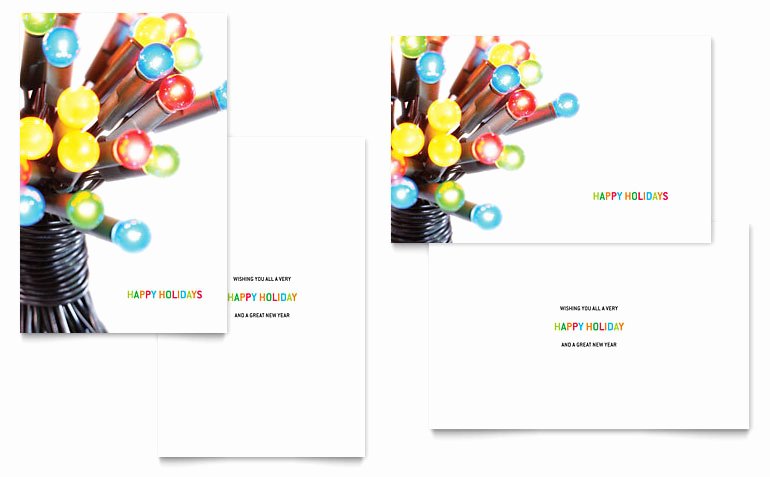 Microsoft Word Birthday Card Template Beautiful Christmas Lights Greeting Card Template Word &amp; Publisher